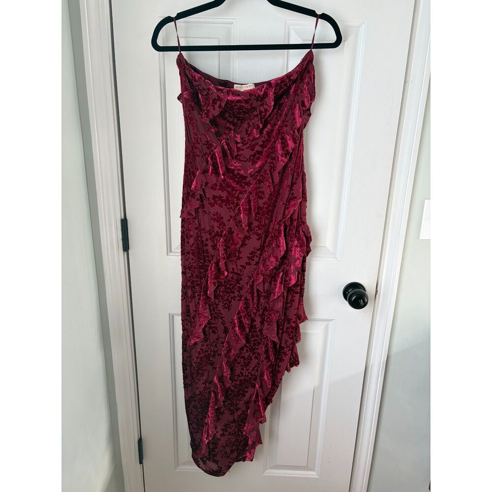 Thirty Thirty Strapless Gothic Renaissance Whimsigoth Fairy Ruffle Dress Size L